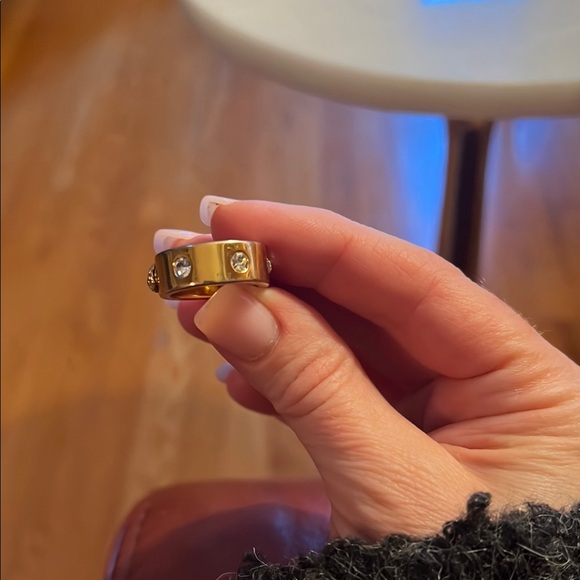 Kurt Geiger Gold Ring with Gemstones - Picture 5 of 6